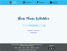 Tablet Screenshot of howmanysyllables.com
